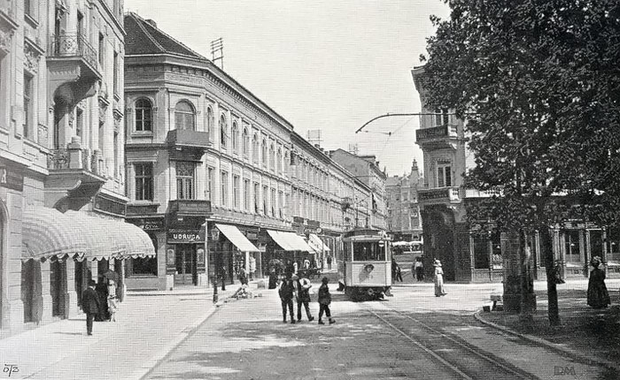 Zrinjevac, zapadna strana 1914. godine